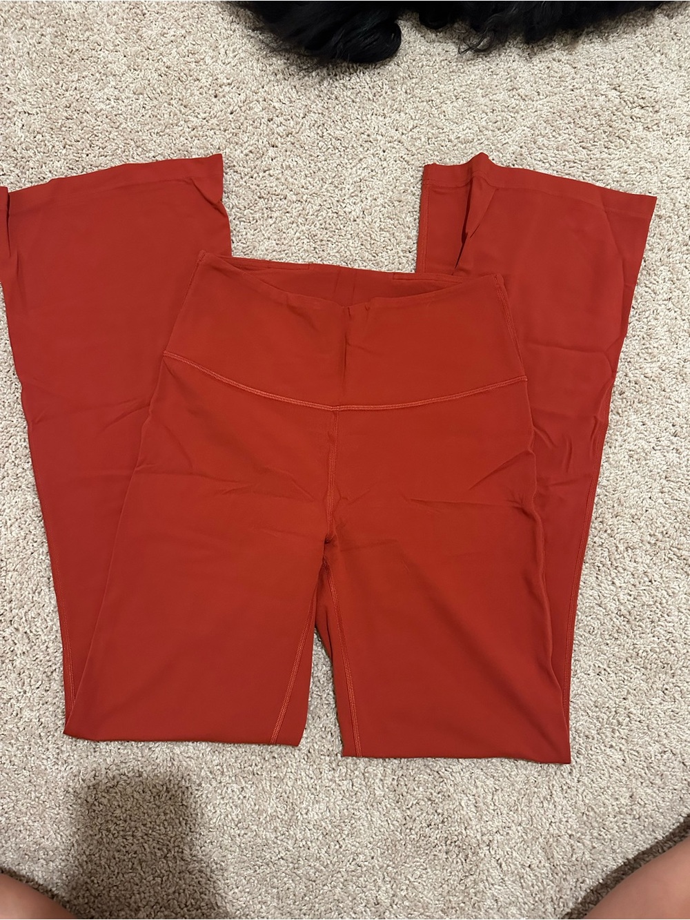 lululemon athletica Wide-Leg Ponte Pants in Rust Orange - Picture 1 of 3
